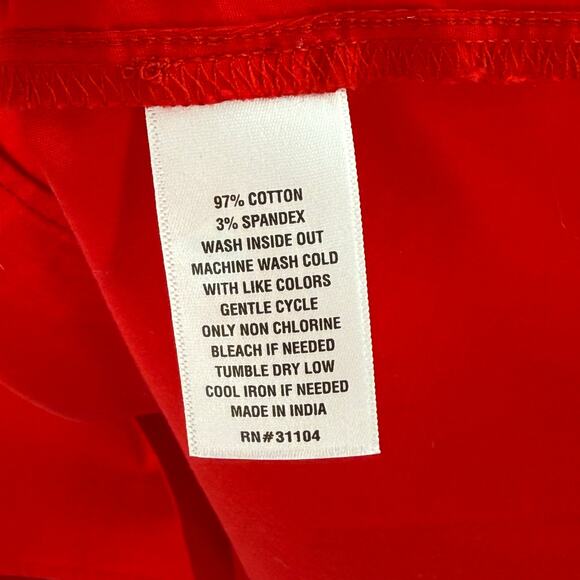 Crown & Ivy Shirt Size 2X NWT 3/4 Sleeve Button Down Red Holiday Glitz Plus - Picture 10 of 11